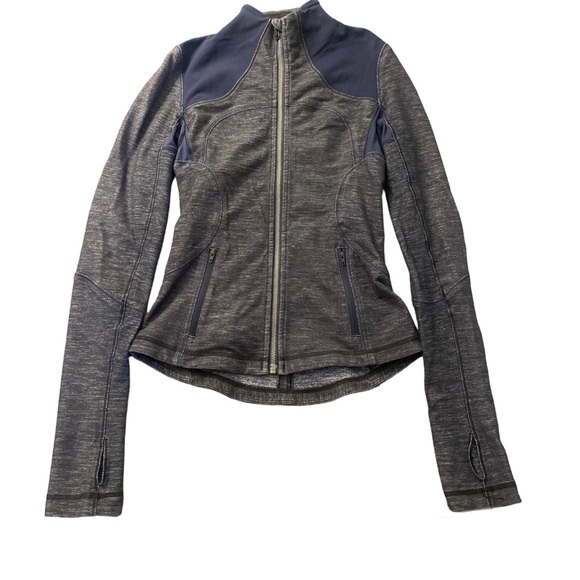 Lululemon blue denim zip up jacket - Picture 1 of 5